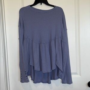 We The Free Lavender Peplum Blouse